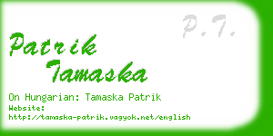 patrik tamaska business card